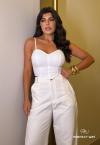 CROPPED FEMININO ASSIMETRICO OFF WHITE PERFECT WAY