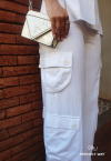 CONJUNTO BLAZER + CALÇA PANTALONA OFF WHITE PERFECT WAY