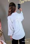 CAMISA OVER FEMININA ESTAMPADA OFF WHITE PERFECT WAY