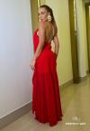 VESTIDO MIDI FEMININO VERMELHO PERFECT WAY