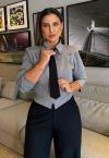 BLAZER ALFAIATARIA COM OMBREIRAS E ZIPER FEMININO CINZA PERFECT WAY