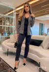 BLAZER  CINZA ESCURO PERFECT WAY