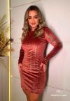 VESTIDO CURTO FEMININO ROSA ENVELHECIDO PERFECT WAY