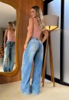 CROPPED MALHA PLISSADA DECOTE V C/ ZIPER FEMININO ROSA QUARTZO PERFECT WAY