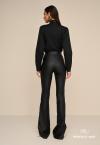 CAMISA C/ ACESSORIO GRAVATA BORD INDUSTRIAL FEMININA PRETO PERFECT WAY