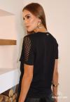 T-SHIRT FEMININA ESTAMPADA PRETO PERFECT WAY