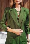 BLAZER FEMININO C/ MARTINGALE NAS MANGAS VERDE PERFECT WAY