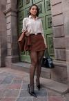 CAMISA BORD INDUSTRIAL C/ FENDA + GRAVATA  FEMININA OFF WHITE C/ FENDI PERFECT WAY