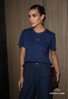 T-SHIRT BORD INDUSTRIAL FEMININA AZUL MARINHO PERFECT WAY