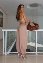 CROPPED ASSIMETRICO C/ AMARRAÇÃO PESCOÇO FEMININO FENDI CLARO PERFECT WAY