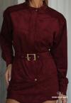 SHORTS SAIA BOLSOS EMBUTIDOS  FEMININO burgundy PERFECT WAY