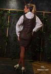 VESTIDO FEMININO CURTO    marrom PERFECT WAY