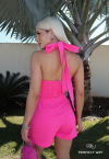 CONJUNTO CROPPED+ SHORTS SAIA   PINK NEON PERFECT WAY