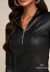 BLUSA  COURO SINTETICO (PU) FEMININA PRETO PERFECT WAY