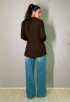 BLAZER COLETE FIXO  FEMININO MARROM CAFÉ PERFECT WAY