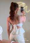 BLUSA FEMININA PEPLUM OFF WHITE PERFECT WAY