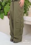 CALÇA CARGO FEMININA VERDE MILITAR PERFECT WAY