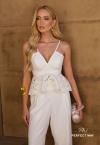 Perfect Way - BLUSA FEMININA PEPLUM OFF WHITE