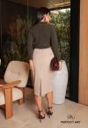 SAIA MIDI FEMININA BEGE PERFECT WAY