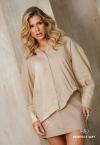 CAMISA FEMININA OVER ASSIMETRICA AREIA PERFECT WAY