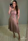 VESTIDO MIDI FEMININO COM PREGAS fendi PERFECT WAY