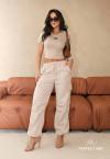 CALÇA CARGO FEMININA BEGE PERFECT WAY