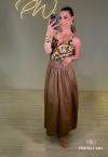 REGATA FEMININA ESTAMPADA CACAU COM VERDE PERFECT WAY