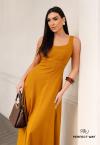 VESTIDO FEMININO  MAXI MIDI CARAMELO PERFECT WAY