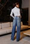 BODY FEMININO C/ GOLA DE LAÇO OFF WHITE PERFECT WAY