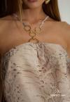 BLUSA FEMININA ESTAMPADA NUDE COM TERRA PERFECT WAY