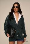 CARDIGAN  RISCA DE GIZ BORD UINDUSTRIAL FEMININO VERDE ESCURO PERFECT WAY