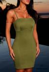 VESTIDO FEMININO CURTO COM RECORTES    VERDE PERFECT WAY