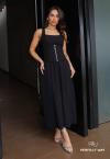 VESTIDO MAXI MIDI  PRETO PERFECT WAY