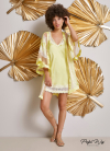 colete kimono detalhes em renda AMARELO PERFECT WAY