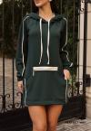 VESTIDO DET ZIPER FRENTE  C/ CAPUZ FEMININO VERDE PERFECT WAY
