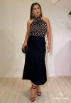 SAIA MAXI MIDI PRETO PERFECT WAY