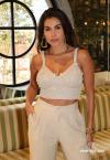 Perfect Way - CROPPED FEMININO BEGE