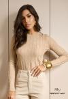 Perfect Way - BLUSA FEMININA TRICO BEGE
