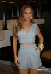 BLUSA CROPPED FEMININA 419 AZUL BEBE PERFECT WAY