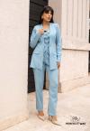 CONJUNTO FEMININO BLAZER + COLETE AZUL PERFECT WAY