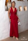 SAIA FEMININA  MAXI MIDI  VERMELHO PERFECT WAY