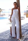 CALÇA CORTE RETO FEMININA OFF WHITE PERFECT WAY