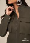 JAQUETA COM BOLSOS UTILITARIO FEMININA verde militar PERFECT WAY