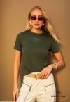 T-SHIRT FEMININA ESTAMPADA VERDE PERFECT WAY