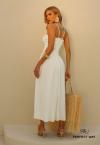 VESTIDO MIDI BALONE FEMININO OFF WHITE PERFECT WAY