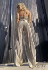 CONJUNTO CROPPED + CALÇA PANTALONA dourado PERFECT WAY