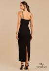 VESTIDO FEMININO MAXI MIDI PRETO PERFECT WAY