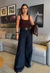REGATA  FRENTE ZIPER FEMININA MARROM CAFÉ PERFECT WAY