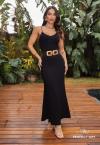 VESTIDO FEMININO MAXI MIDI PRETO PERFECT WAY