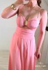 VESTIDO FEMININO LONGO ROSA PERFECT WAY